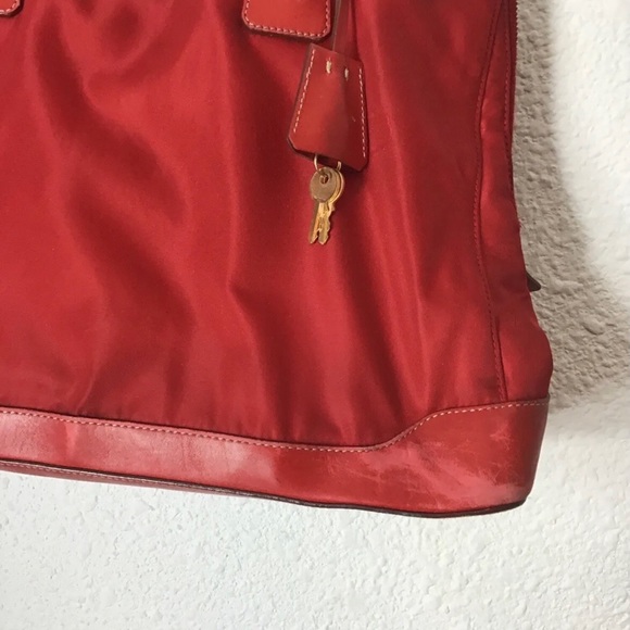 Prada red nylon/shoulder bag - Picture 9 of 10